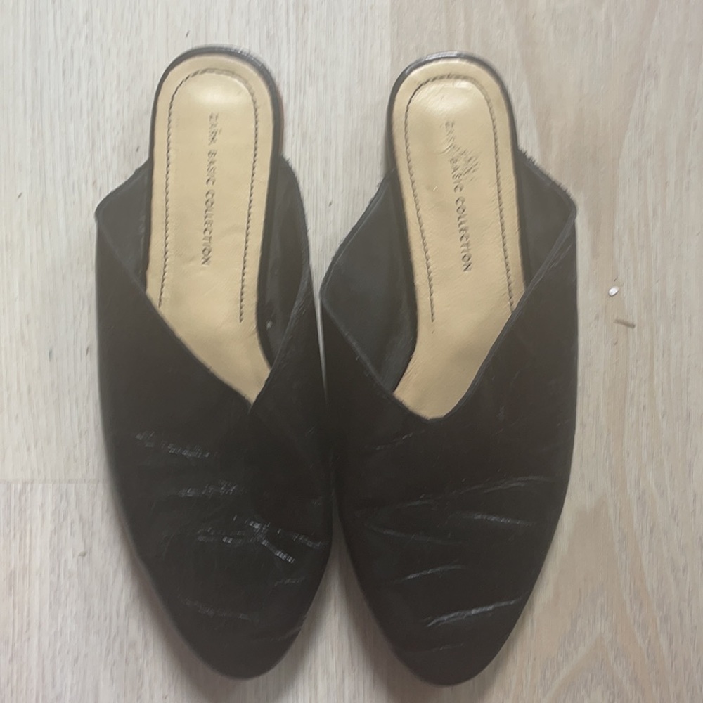 Leather flat slides - Picture 2 of 6